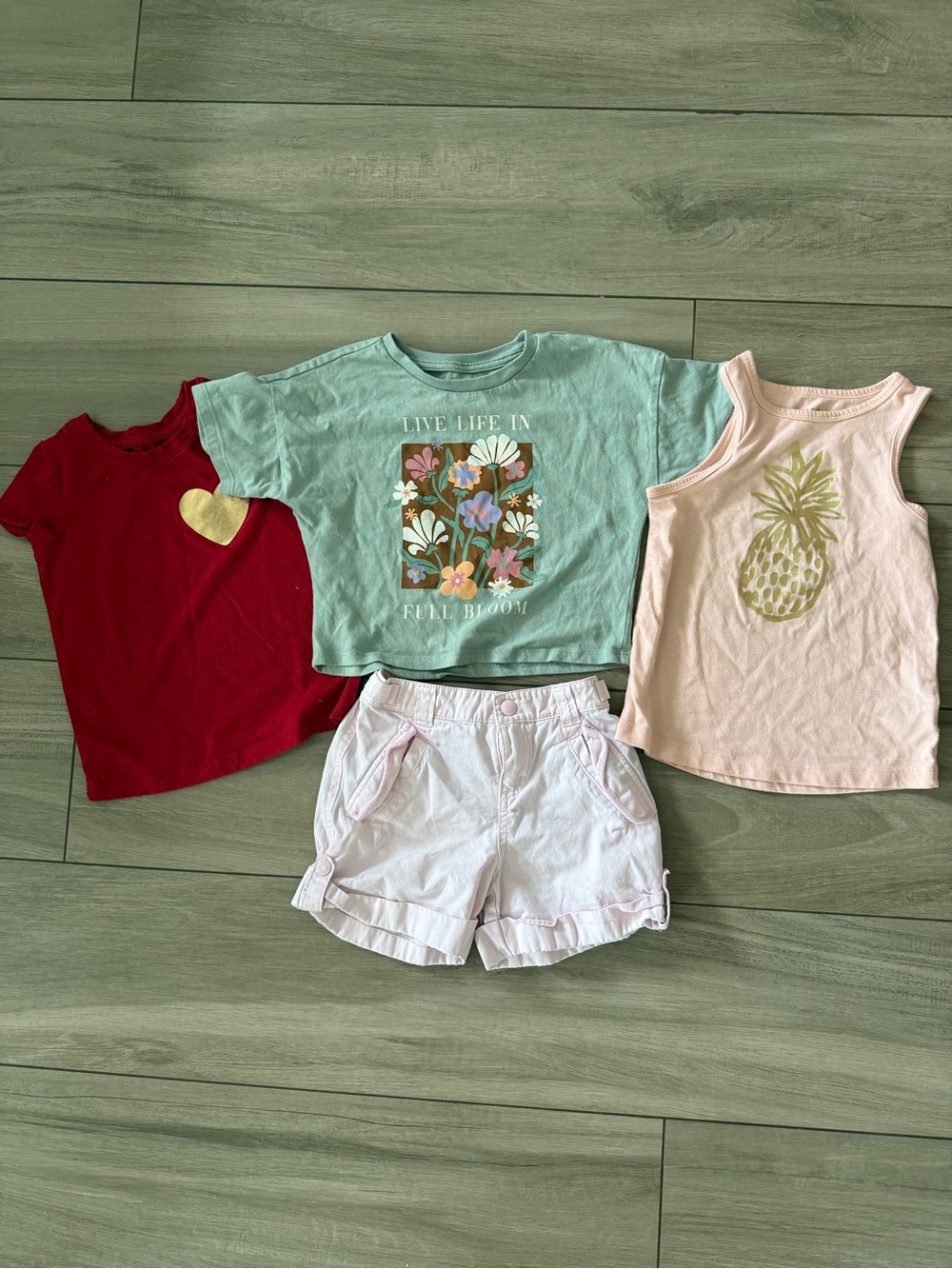 Girls 4t bundle tops and shorts